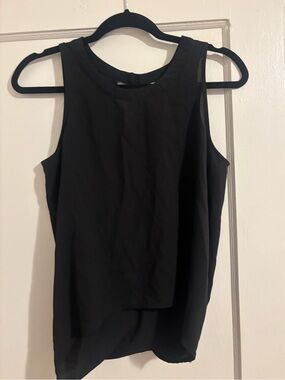 Paper Crane Black Layered Sleeveless Tank